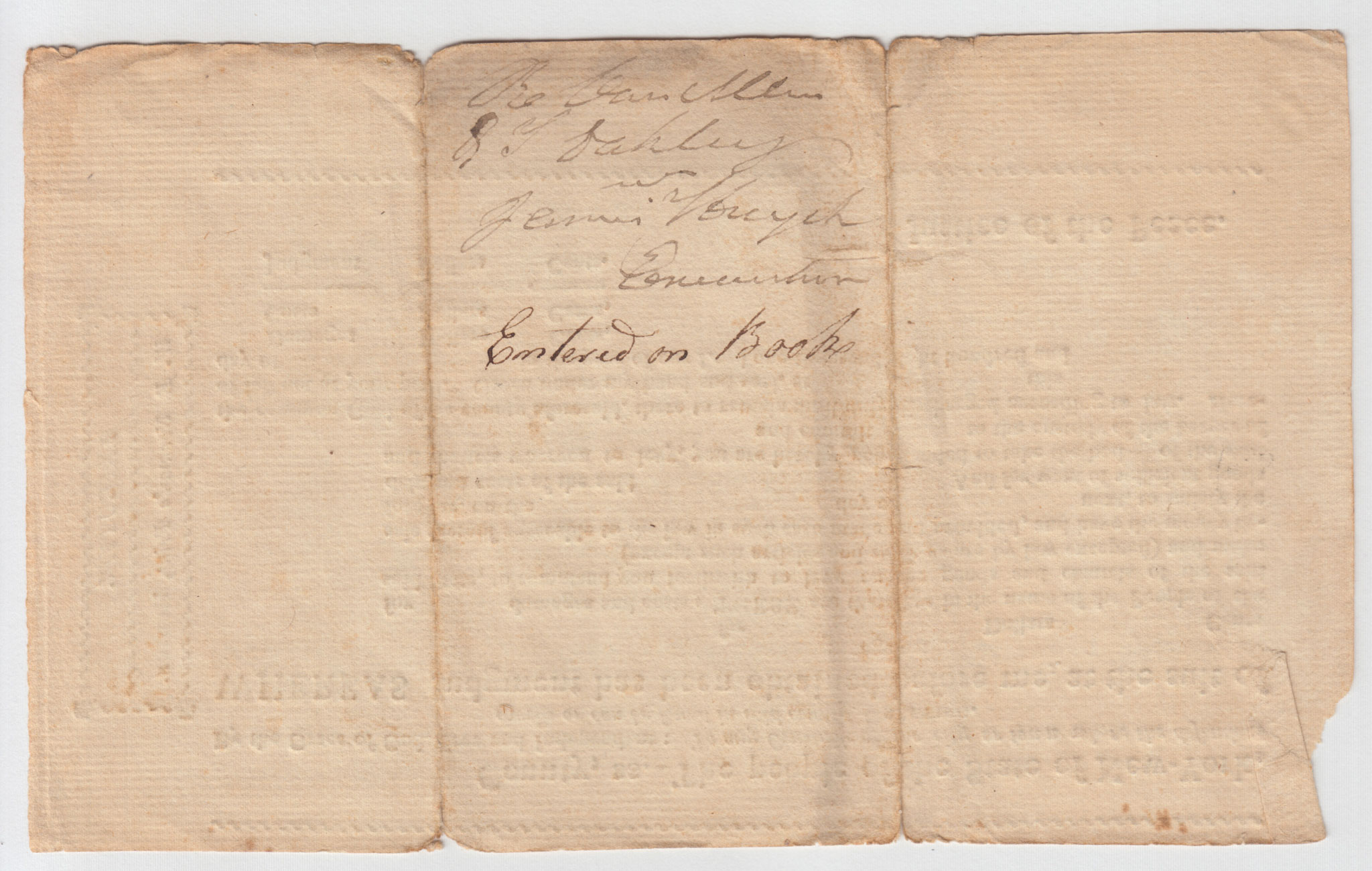 BH108, 1819-01-02 Execution of Judgement, Reuben Van Allen and Timothy Oakley against James Huyck